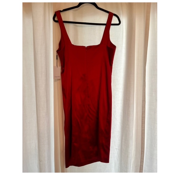 Calvin Klein red satin minidress. Size 12. - Picture 5 of 5